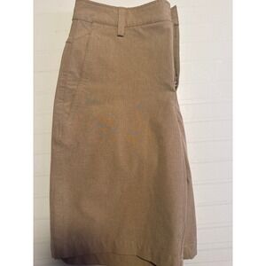 Mizuno Performance Mens Golf Shorts Tan Khaki Heather Size 30 Flat Front Active